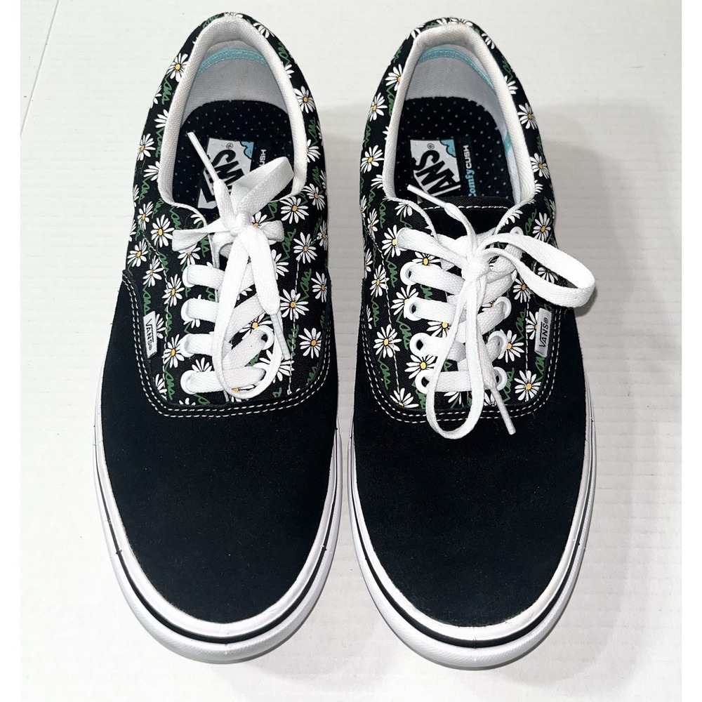 Vans Era Scribble Flower Sneakers Men's 10 Daisy Black 500383 Skater Floral - Picture 2 of 11